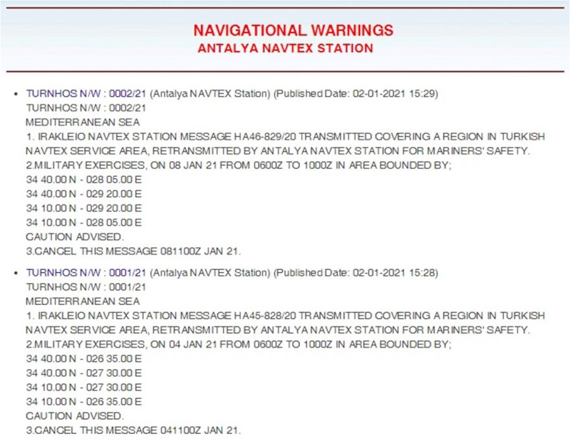 navtex Τουρκία