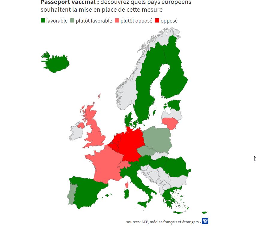 Ο χάρτης της Ευρώπης για το ψηφιακό πιστοποιητικό εμβολιασμού