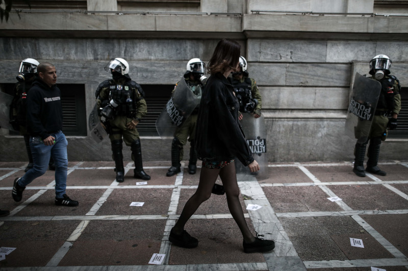Δρακόντεια μέτρα ασφαλείας στο κέντρο της Αθήνας / Φωτογραφία: EUROKINISSI