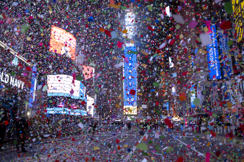 Βροχή κονφετί στην Times Square της Νέας Υόρκης