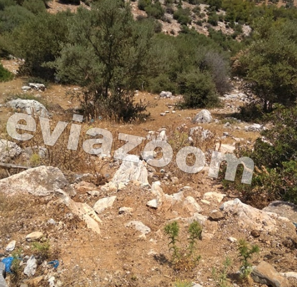 Το σημείο όπου βρέθηκε ο σκελετός