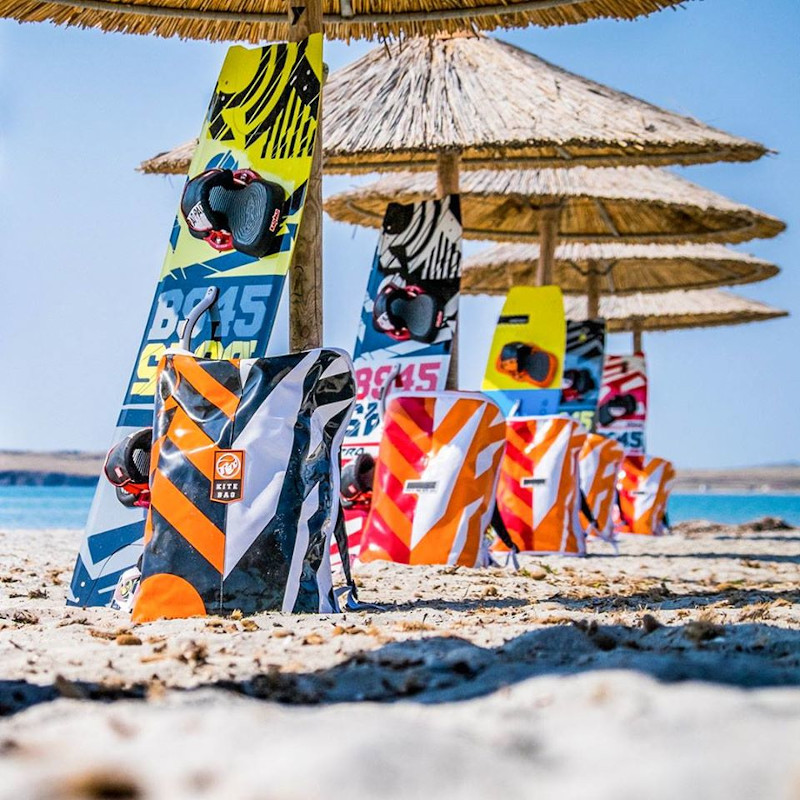 Kite boards στην παραλία