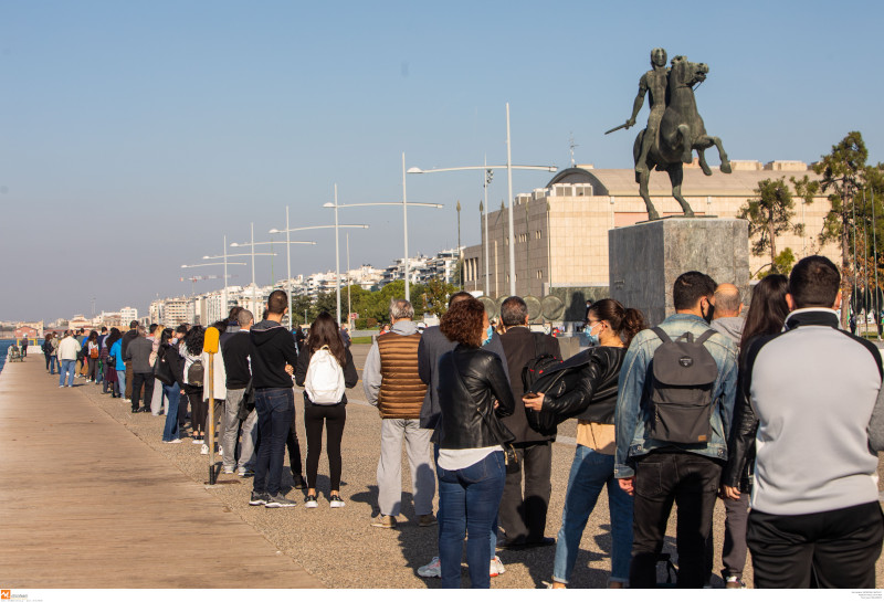 Θεσσαλονίκη ουρά για τεστ για τον κορωνοϊό