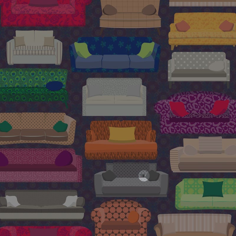 Το τηλεκοντρόλ «κρύβεται» στον γκρι καναπέ