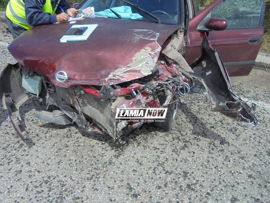 Το αυτοκίνητο που ενεπλάκη στο τροχαίο στη Λαμία