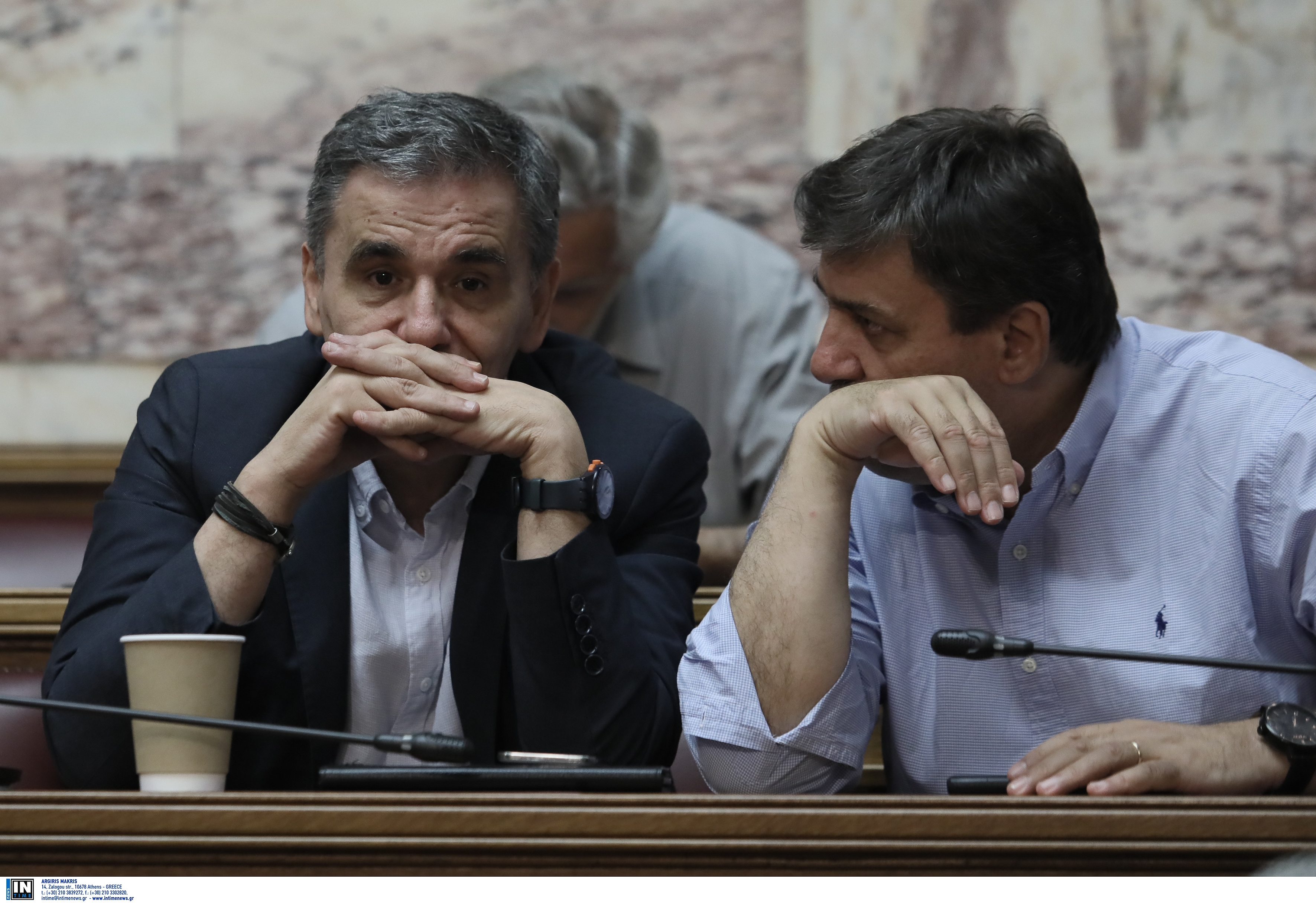 Ο Ευκλείδης Τσακαλώτος με τον Ανδρέα Ξανθό