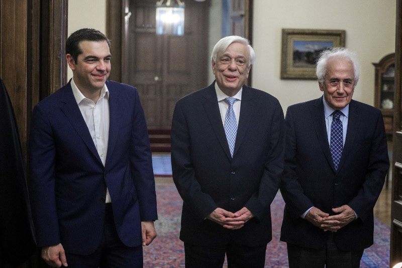Αλέξης Τσίπρας, Προκόπης Παυλόπουλος και Αντώνης Ρουπακιώτης