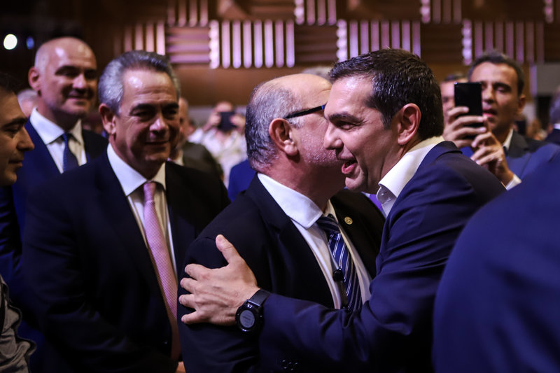 Αλέξης Τσίπρας, Κωνσταντίνος Μϊχαλος στο βάθος στη ΔΕΘ 2019