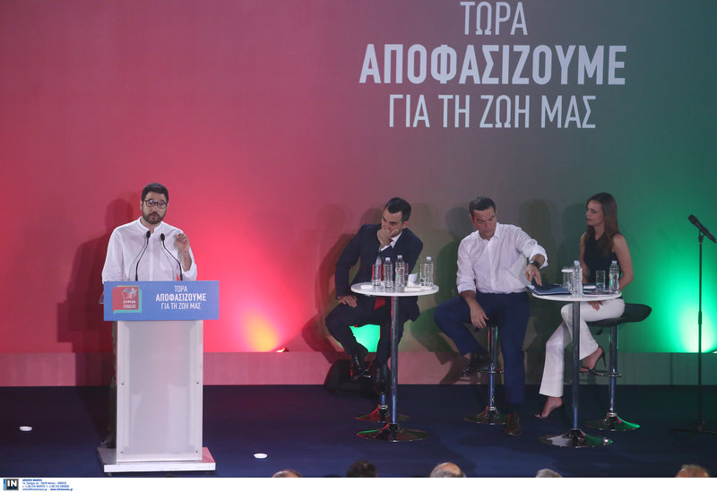 Νάσος Ηλιόπουλος, Αλέξης Χαρίτσης, Αλέξης Τσίπρας, Εφη Αχτσιόγλου