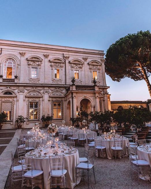 villa Aurelia κήπος γαμήλια δεξίωση