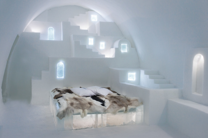 «White Santorini» ονομάζεται αυτό το δωμάτιο και θυμίζει όντως το ελληνικό νησί