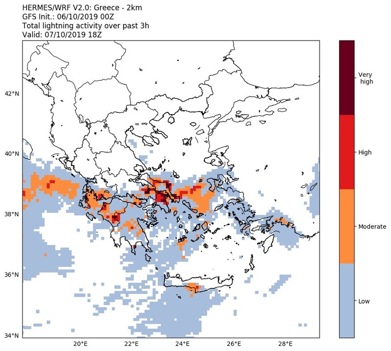 Ο προγνωστικός χάρτης του meteo για την κακοκαιρία