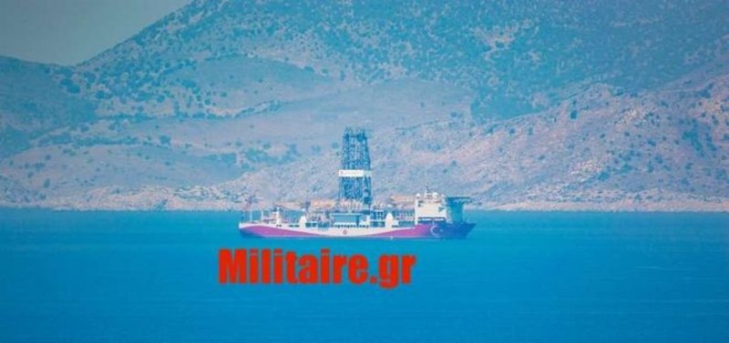 Το Γιαβούζ πλέει στη θαλάσσια περιοχή μεταξύ Ρόδου και Σύμης