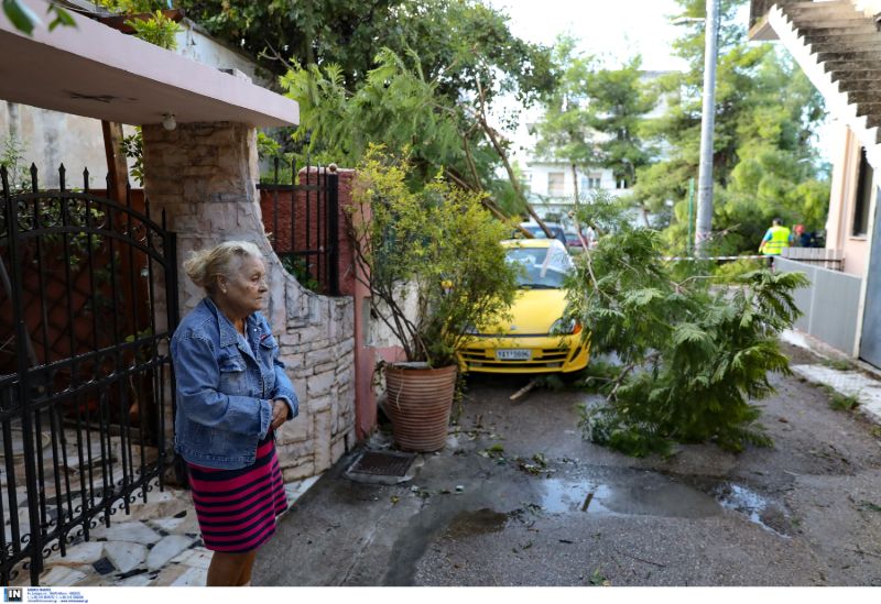 Καταστροφές από την κακοκαιρία στο Νέο Ηράκκλειο