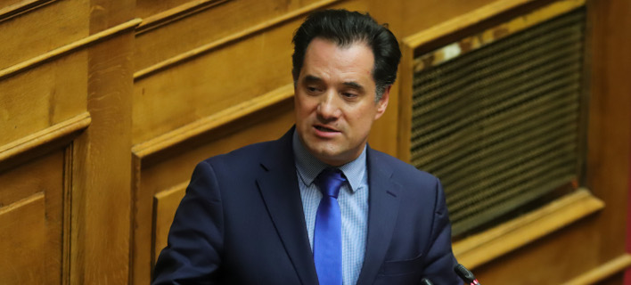 Ο Αδωνις Γεωργιάδης επιτέθηκε στον Αλέξη Τσίπρα /Φωτογραφία: Εurokinissi