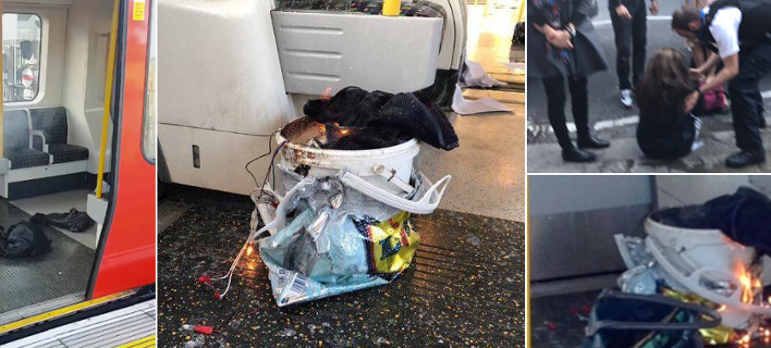 Βόμβα με κουβά, λαμπιόνια και σακούλα σούπερ μάρκετ (Φωτογραφίες Associated Press)