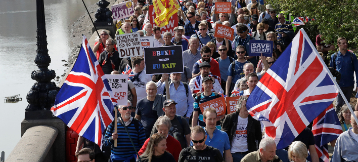 Διαδήλωση για το Brexit (ΦωτογÏαφία: AP)