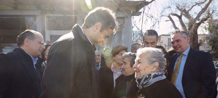 Ο Κυριάκος Μητσοτάκης με τη Μαρίτσα Μαυροπίδου (Φωτογραφία: Kyriakos Mitsotakis/Twitter)