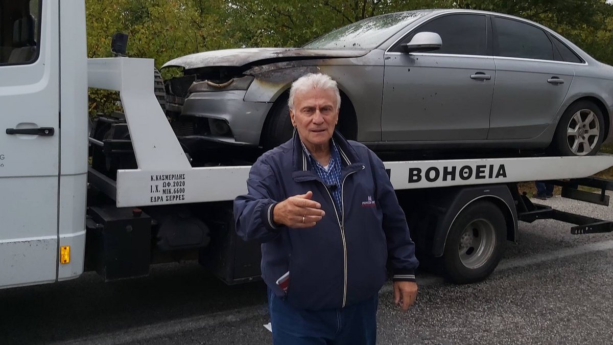 Παναγιώτης Ψωμιάδης: Επιασε φωτιά το αυτοκίνητο του ενώ οδηγούσε - «Δεν  είχα ούτε φρένα, ούτε τον έλεγχο» [εικόνες] | ΕΛΛΑΔΑ | iefimerida.gr
