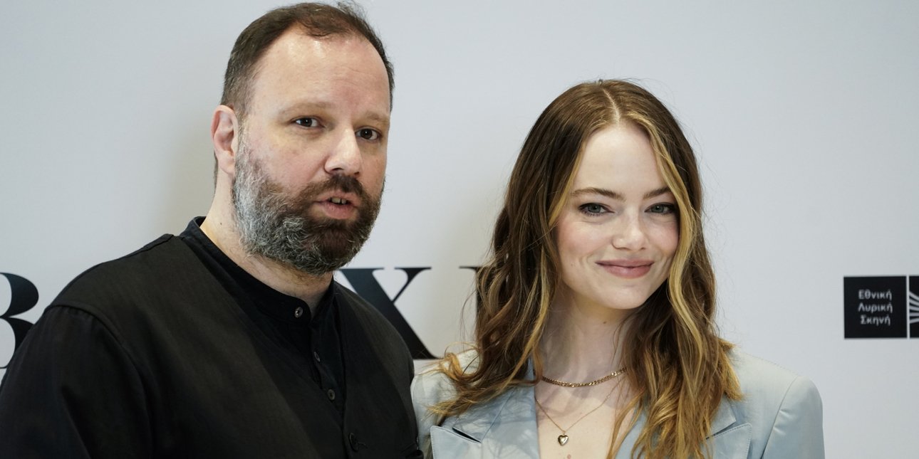 Γιώργος Λάνθιμος και Έμμα Στόουν στην παρουσίαση της ταινίας μικρού μήκους «Βληχή»