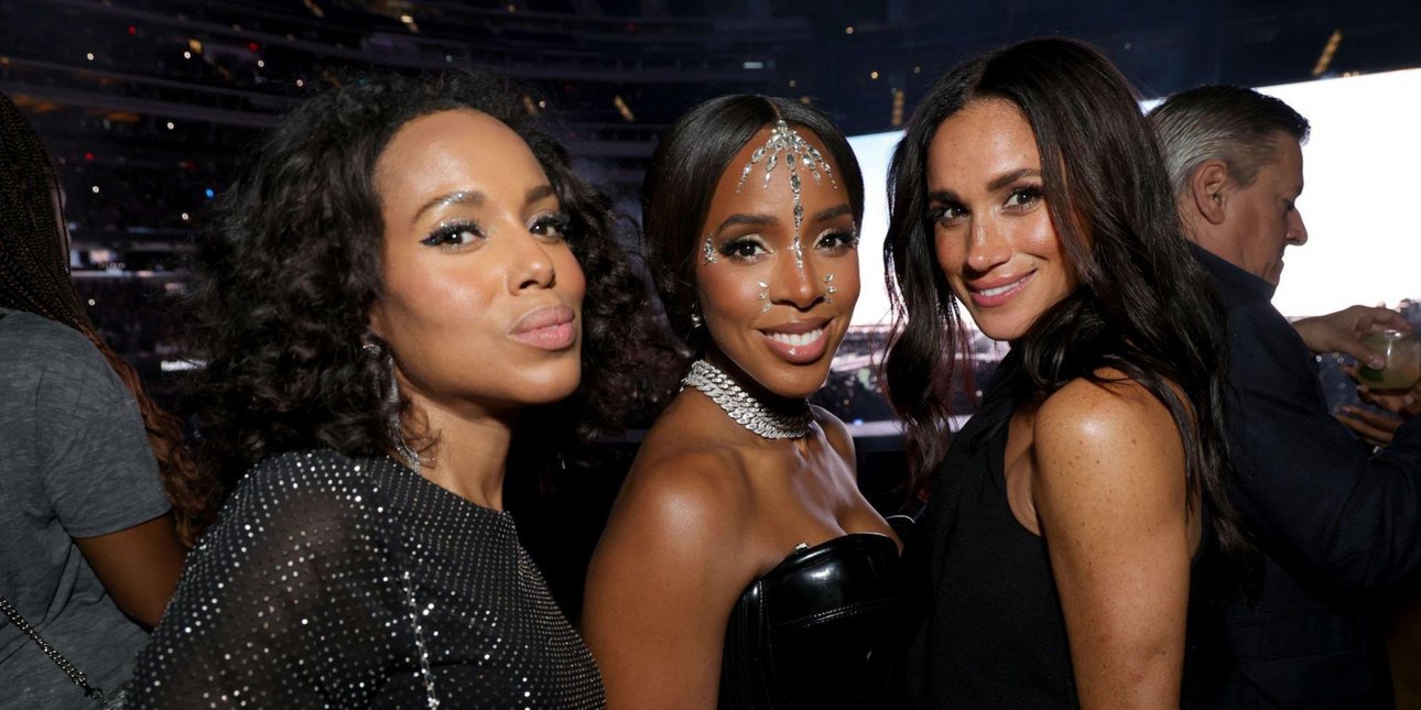 H Μέγκαν Μαρκλ με την Κέρι Ουάσινγκτον και την Κέλι Ρόουλαντ στη χθεσινή συναυλία της Μπιγιονσέ