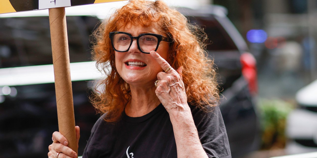 Η ηθοποιός Σούζαν Σάραντον σε παλαιότερη διαμαρτυρία