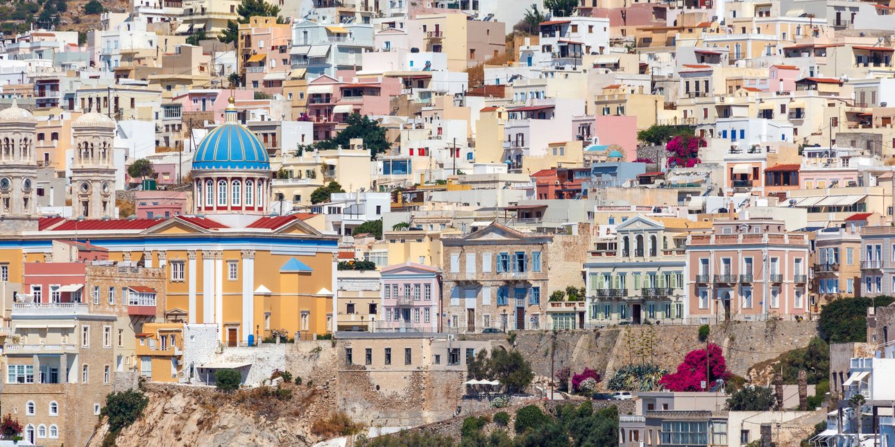 συρος εκκλησια μπλε τρουλος 