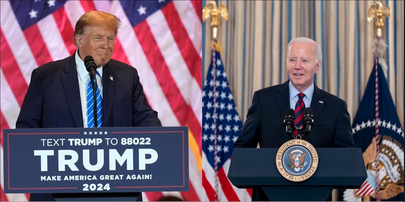 Ο πρόεδρος των ΗΠΑ Τζο Μπάιντεν και ο Ρεπουμπλικανός μεγιστάνας Ντόναλντ Τραμπ