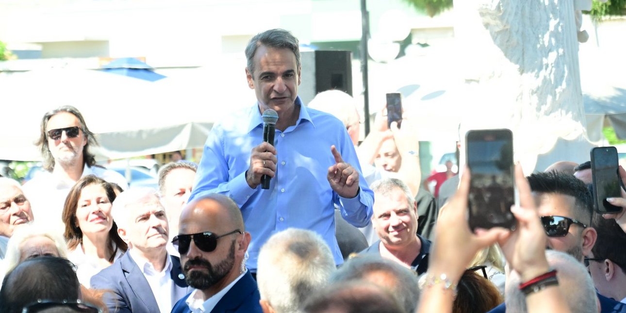 Ο Κυριάκος Μητσοτάκης στην Παιανία 