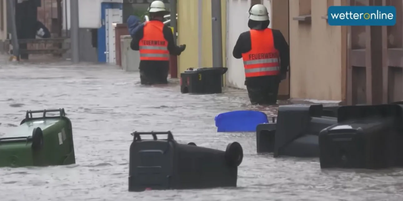 Μεγάλες πλημμύρες μετά από σφοδρές βροχοπτώσεις στη Γερμανία