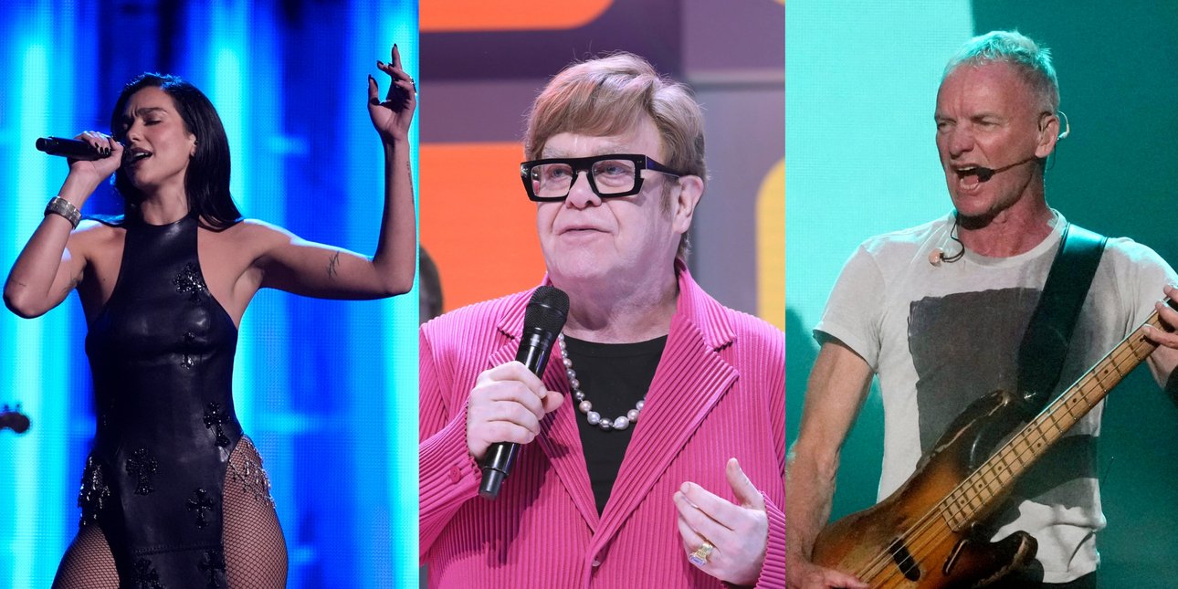 Ντούα Λίπα, Ελτον Τζον, Στινγκ