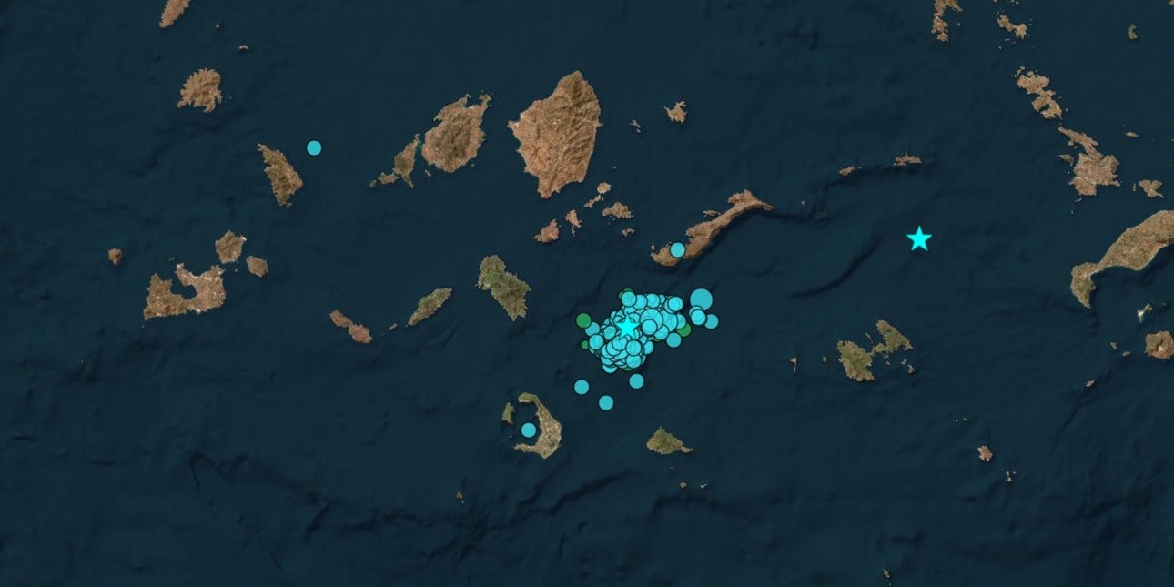 Νέος σεισμός 5 Ρίχτερ μεταξύ Σαντορίνης και Αμοργού