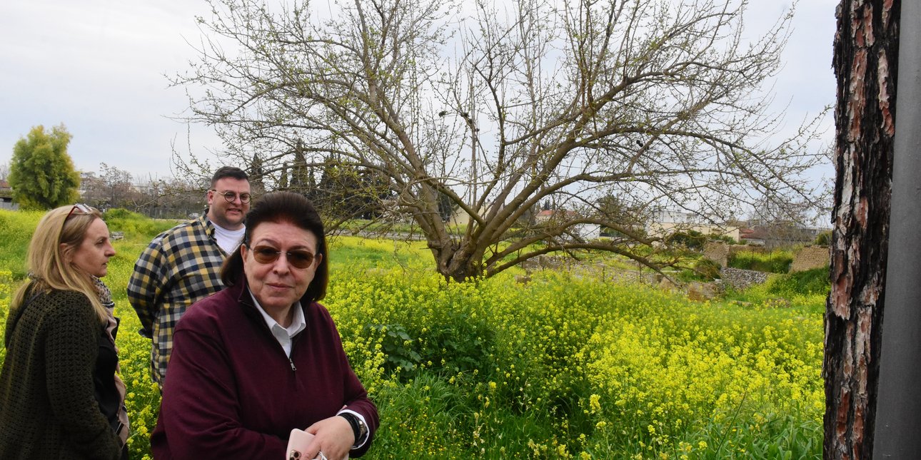 Η Λίνα Μενδώνη στην επίσκεψη της στην Αρχαία Αγορά Άργους