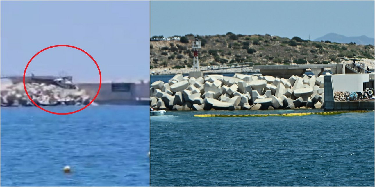 Καρέ-καρέ η στιγμή που το ελικόπτερο πέφτει στη θάλασσα 
