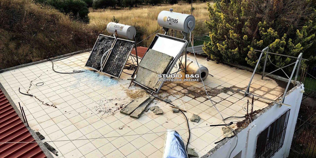 Κατεστραμμένοι ηλιακοί θερμοσίφωνες