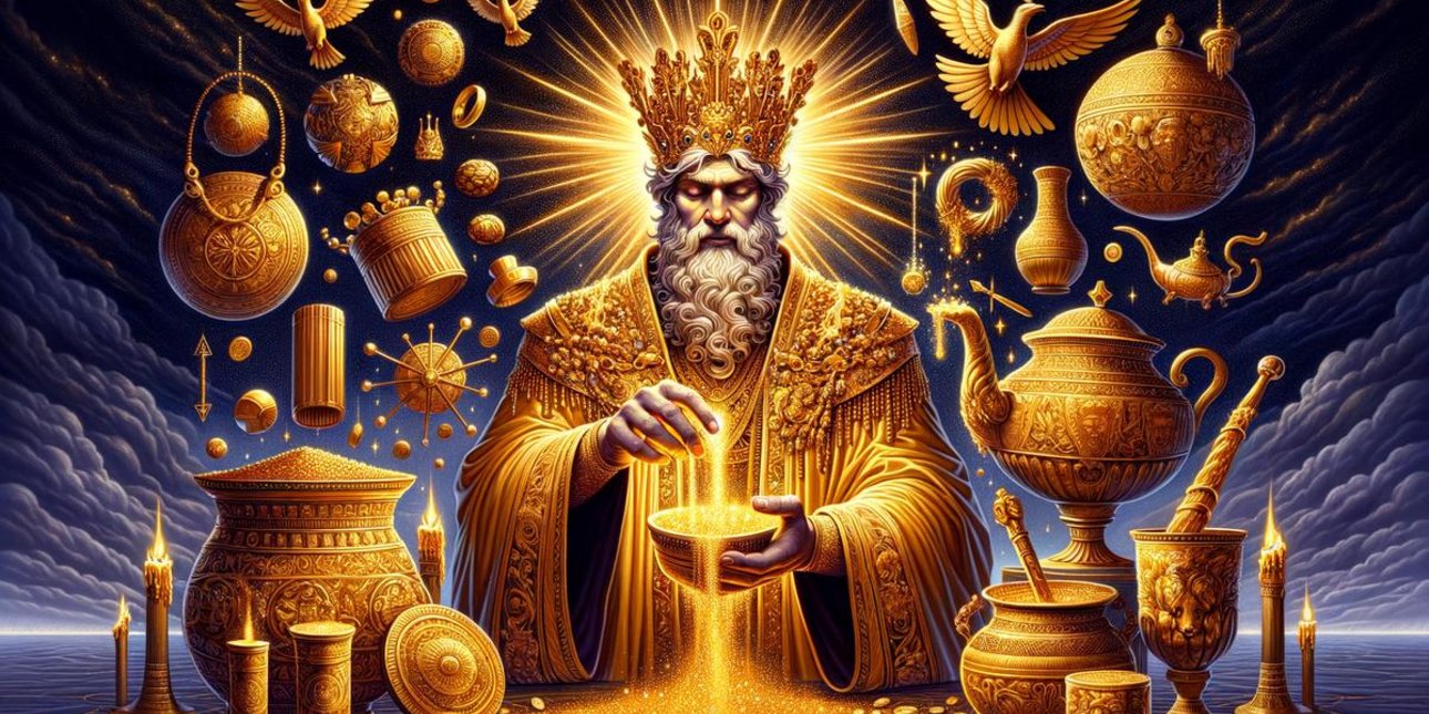 Ο ηγεμόνας της Φρυγίας είχε τη δύναμη να μετατρέπει σε χρυσό ό,τι άγγιζε / AI