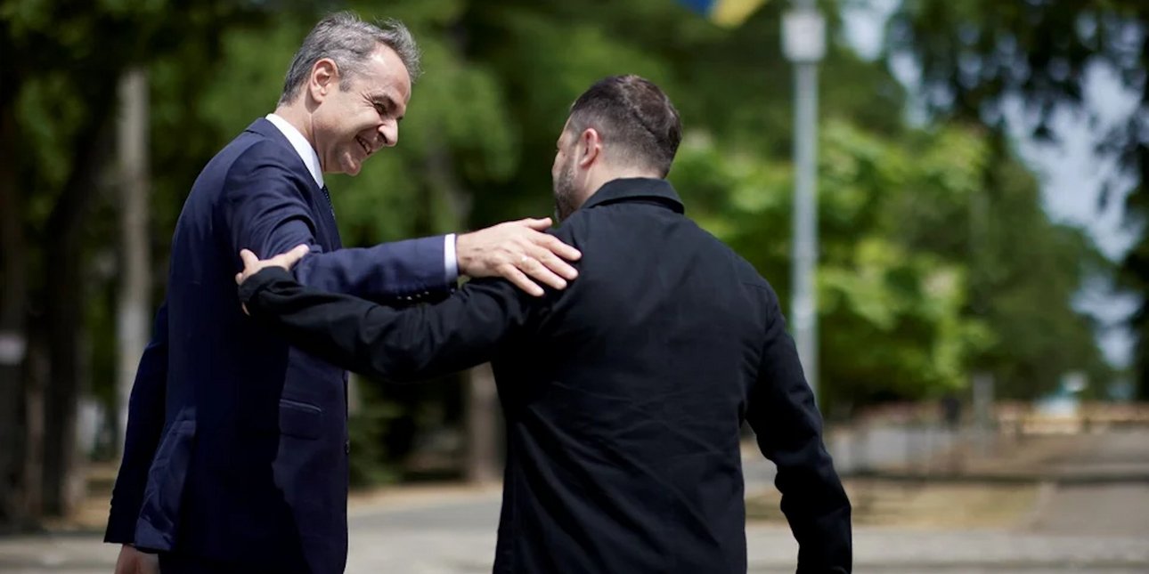Κυριάκος Μητσοτάκης και Βολοντίμιρ Ζελένσκι 