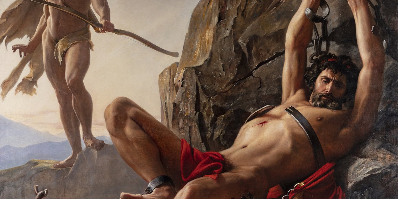 Carl Bloch, «Προμηθέας Λυόμενος», 1864. Ελαιογραφία σε καμβά