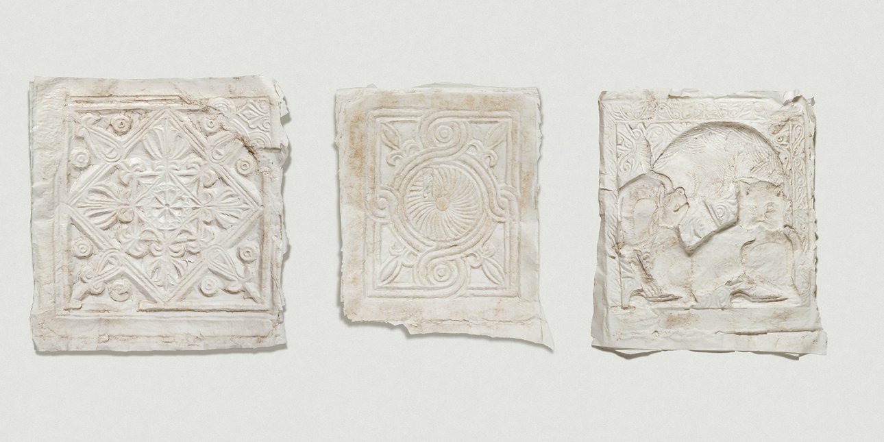 χάρτινες μεταγραφές αρχαιοτητων με ειδική τεχνική 