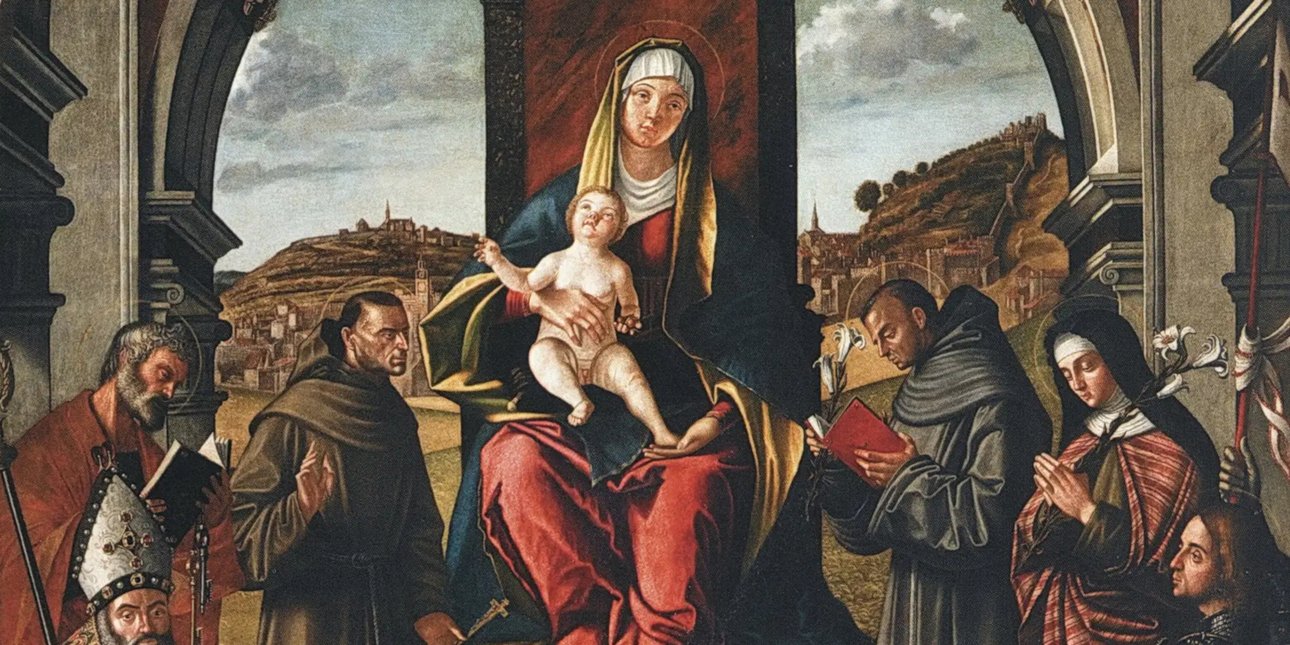 «Η Παναγία με το Βρέφος Ένθρονη με Έξι Αγίους» του Βιτόρε Καρπάτσο