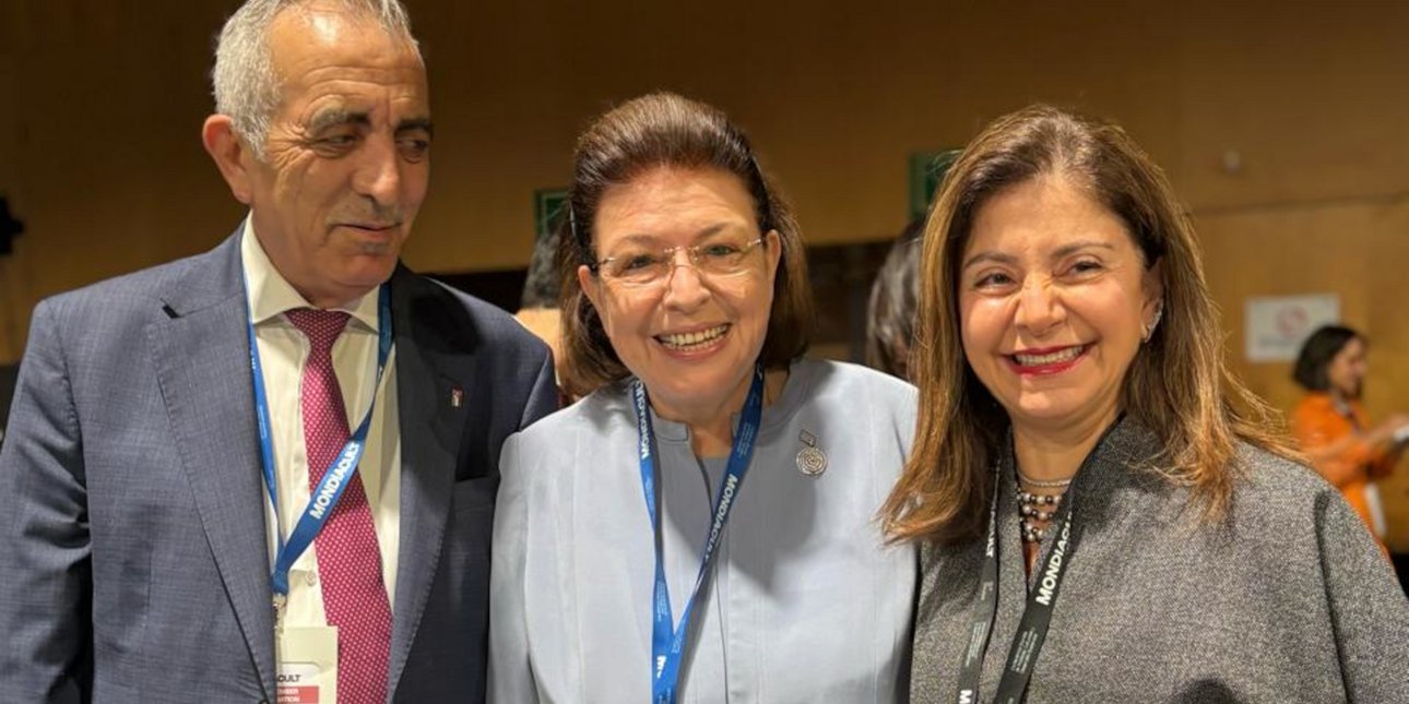 Η Λίνα Μενδώνη με τον Υπουργό Πολιτισμού της Ιορδανίας Mostafa Al-Rawashdeh και την πριγκίπισσα Danna Firras.