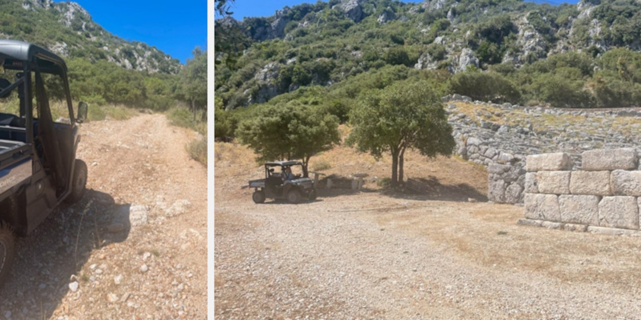 H προκρινόμενη πρόταση για τη βελτίωση της κινητικότητας εντός του αρχαιολογικού χώρου με χρήση ηλεκτρικού αμαξιδίου