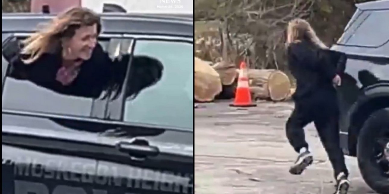 Viral απόδραση κοπέλας από μισάνοιχτο παράθυρο περιπολικού -Δεν την πήραν χαμπάρι οι αστυνομικοί [βίντεο]