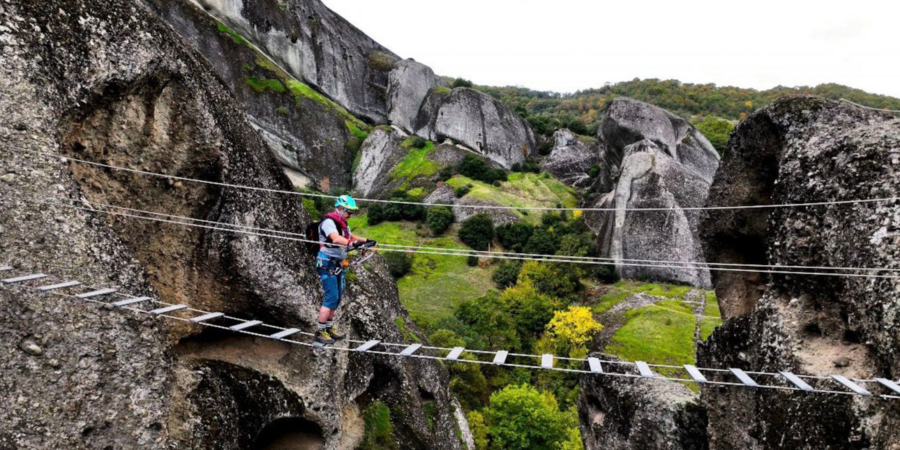 Via Ferrata στα Μετέωρα για περίπατο και αναρρίχηση -Ενας αναδυόμενος πυρήνας εναλλακτικού τουρισμού