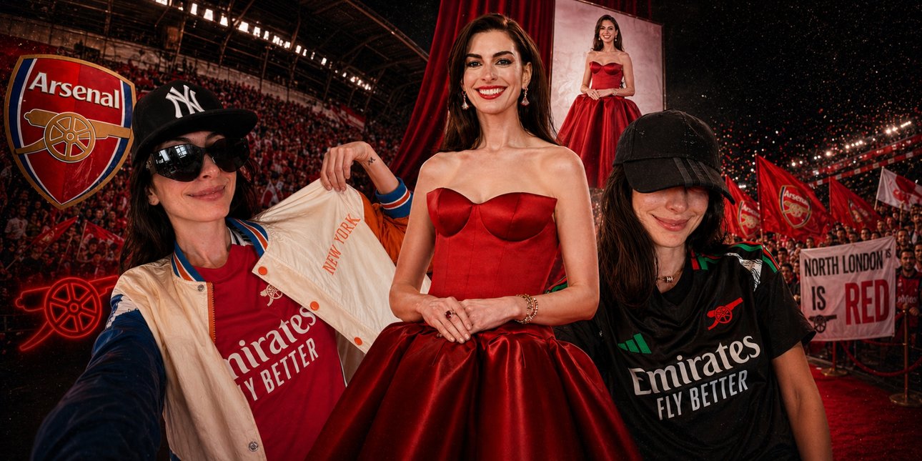 Αν Χάθαγουεϊ: Ο διάβολος δεν φοράει Prada, αλλά… φανέλα της Άρσεναλ [εικόνες & βίντεο]