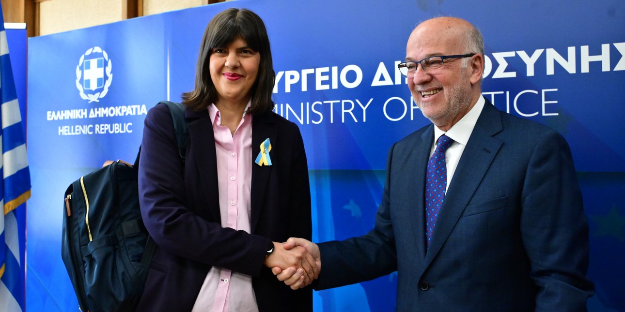 Σε εξέλιξη η συνάντηση Φλωρίδη-Κοβέσι: «Υπάρχει πολύς θόρυβος γύρω από τις υποθέσεις, αύριο θα μπορώ να πω περισσότερα», είπε η Εισαγγελέας