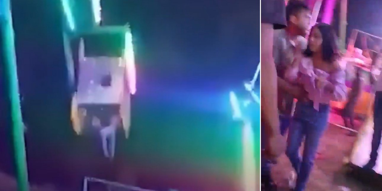 Γυναίκα έπεσε από παιχνίδι λούνα παρκ, κρεμόταν στον αέρα, δείτε πώς σώθηκε [βίντεο]