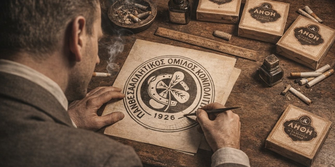 100 χρόνια ΠΑΟΚ: Το πρώτο του έμβλημα γεννήθηκε από ένα πακέτο τσιγάρα και δεν ήταν ο Δικέφαλος Αετός