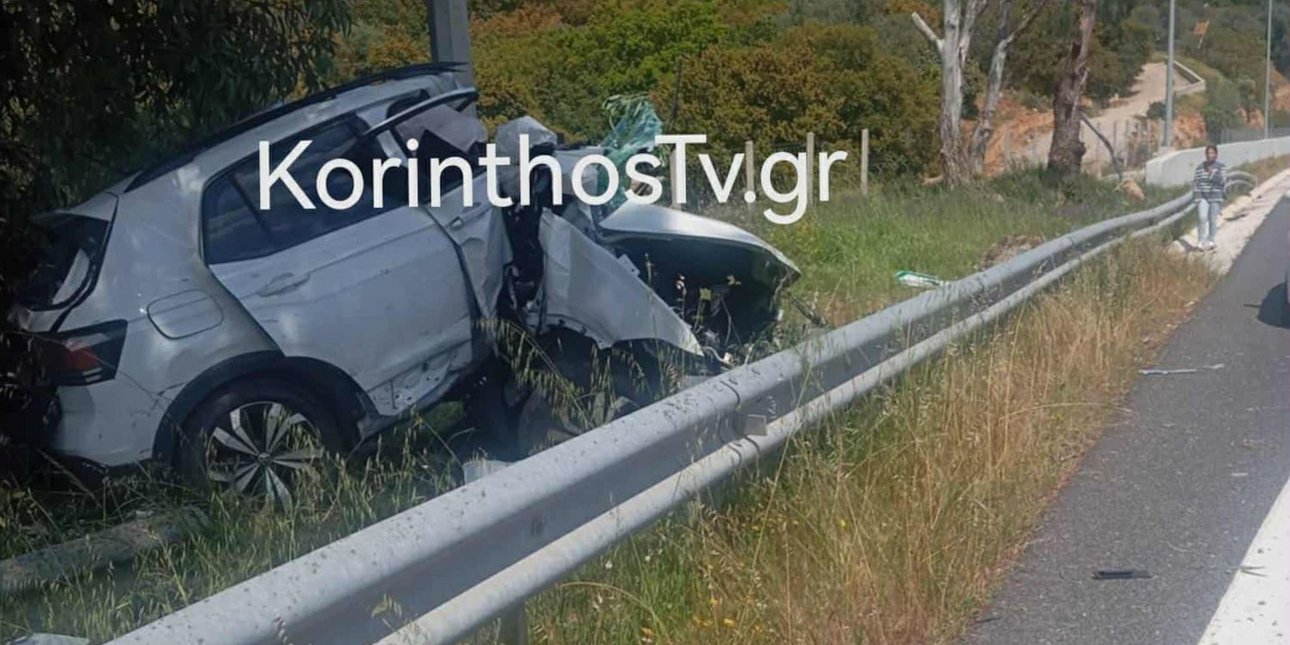 Τραγωδία στη Νεμέα: Νεκρή η οδηγός -Το αυτοκίνητό της καρφώθηκε σε κολώνα