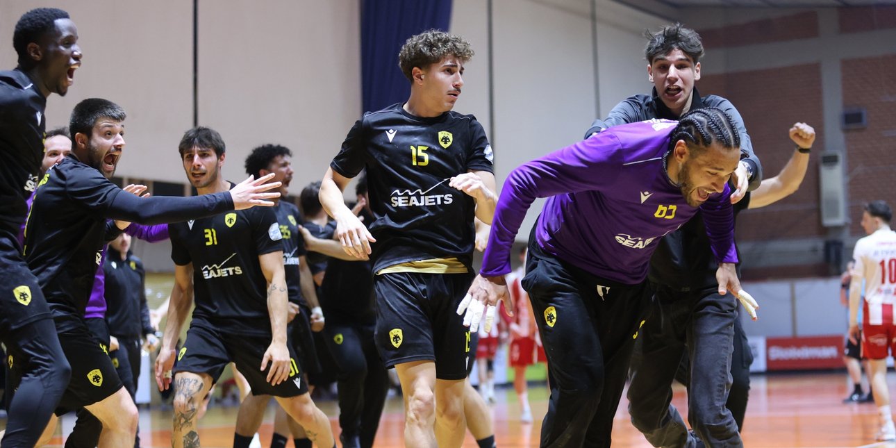 Ολυμπιακός - ΑΕΚ 32-33: «Κιτρινόμαυρο break» στον πρώτο τελικό της Handball Premier [βίντεο]